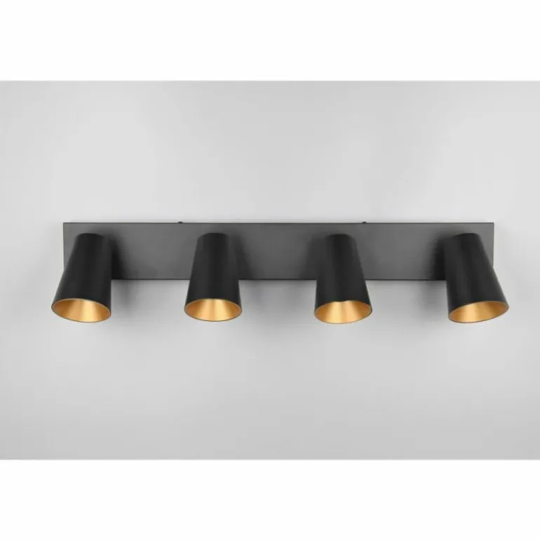 Sharp Spot de plafond Luminaires Trio Noir, 4 lumières