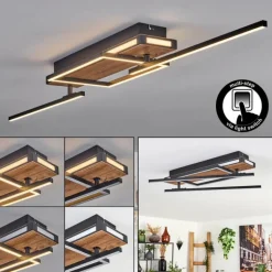 Sigersvik Plafonnier LED Écru, Noir, 1 lumière