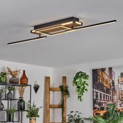 Sigersvik Plafonnier LED Écru, Noir, 1 lumière