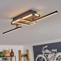 Sigersvik Plafonnier LED Écru, Noir, 1 lumière