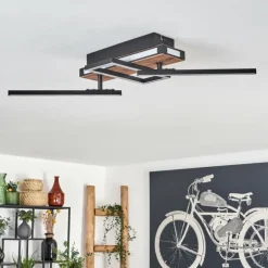 Sigersvik Plafonnier LED Écru, Noir, 1 lumière