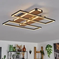 Sigersvik Plafonnier LED Écru, Noir, 1 lumière