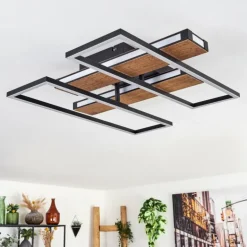 Sigersvik Plafonnier LED Écru, Noir, 1 lumière