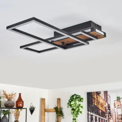 Sigersvik Plafonnier LED Écru, Noir, 1 lumière