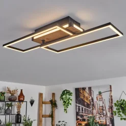 Sigersvik Plafonnier LED Écru, Noir, 1 lumière