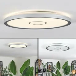 Simonstorp Plafonnier, Panel LED Argenté, Blanc, 1 lumière