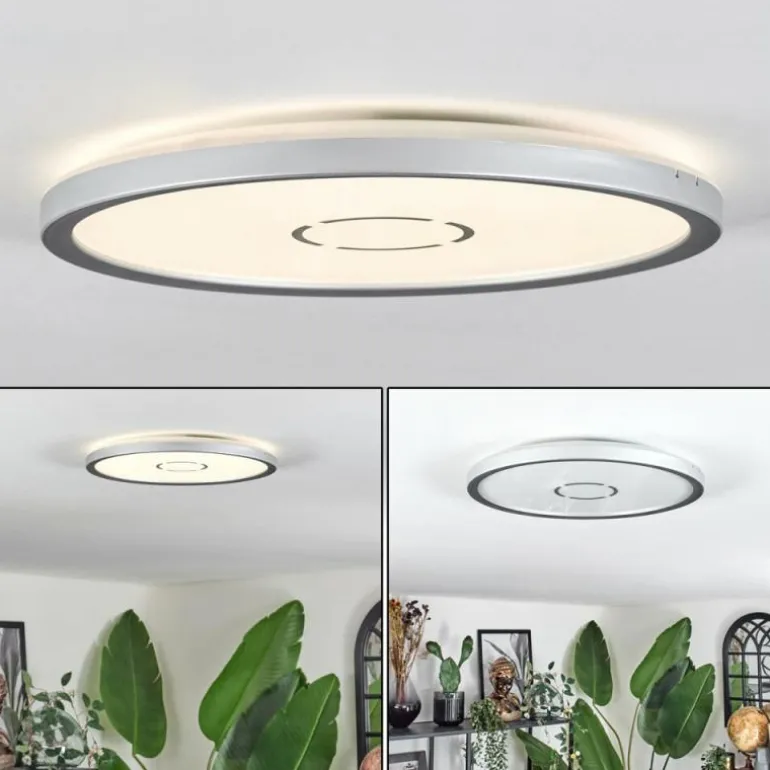 Simonstorp Plafonnier, Panel LED Argenté, Blanc, 1 lumière