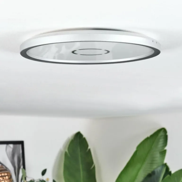 Simonstorp Plafonnier, Panel LED Argenté, Blanc, 1 lumière