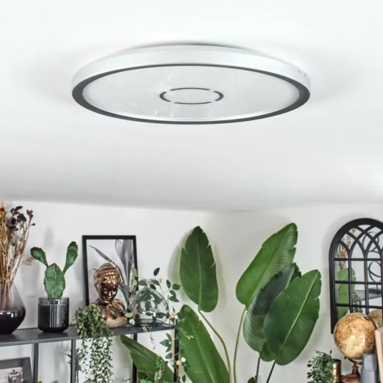 Simonstorp Plafonnier, Panel LED Argenté, Blanc, 1 lumière