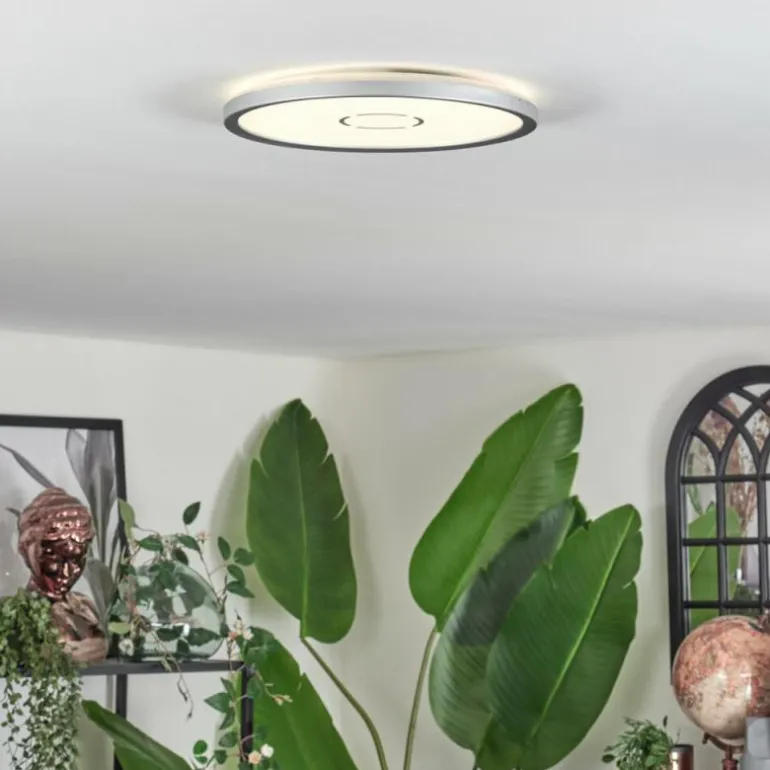 Simonstorp Plafonnier, Panel LED Argenté, Blanc, 1 lumière