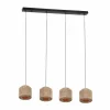 SMILLA Suspension Luminaires Trio Noir, 4 lumières