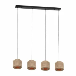 SMILLA Suspension Luminaires Trio Noir, 4 lumières