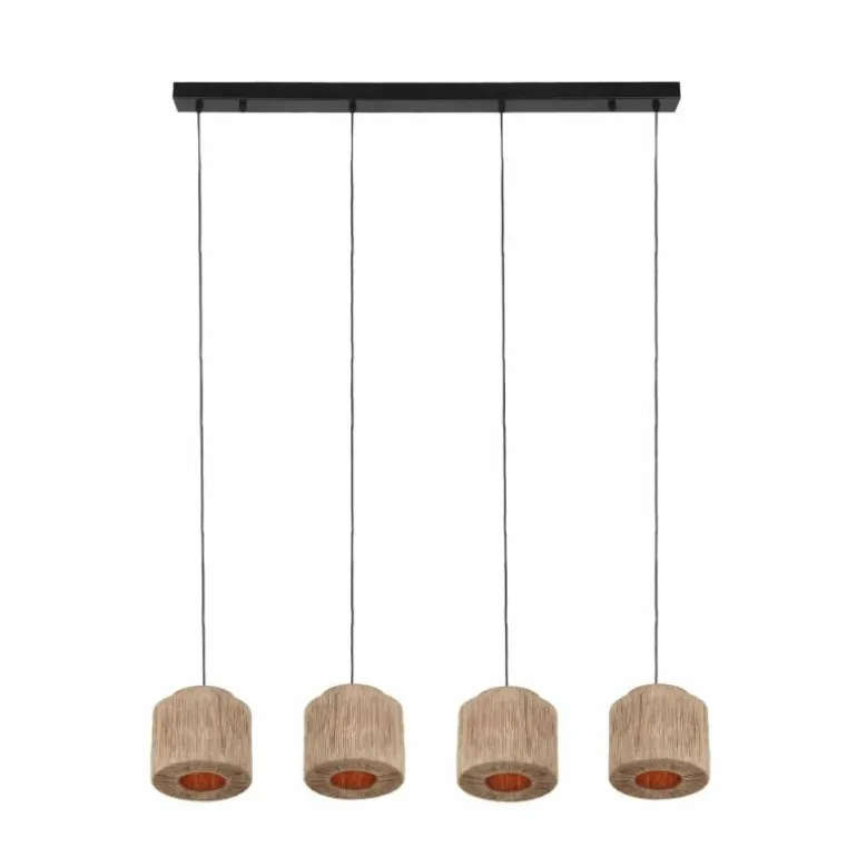 SMILLA Suspension Luminaires Trio Noir, 4 lumières