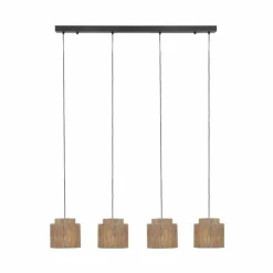 SMILLA Suspension Luminaires Trio Noir, 4 lumières