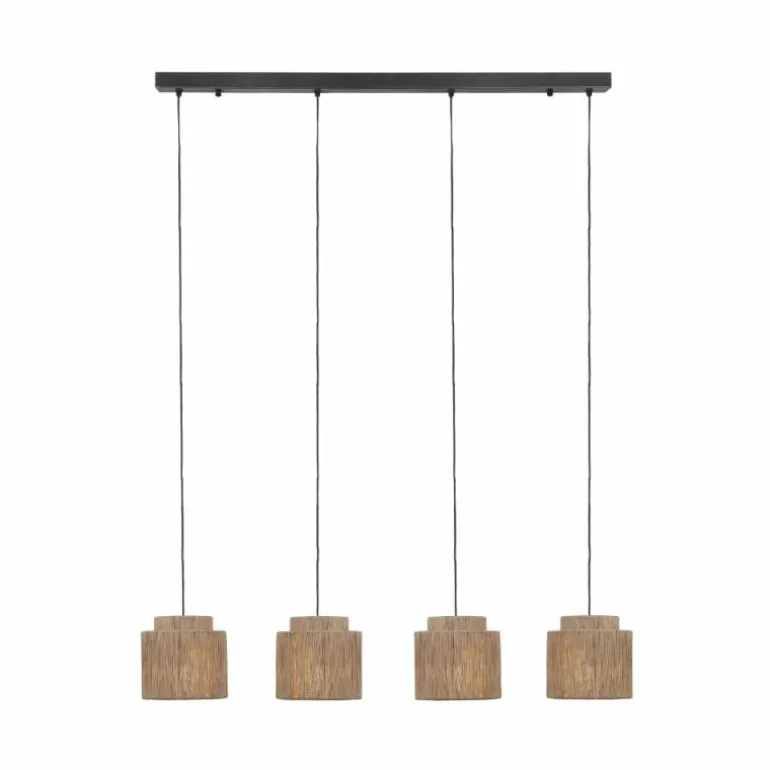 SMILLA Suspension Luminaires Trio Noir, 4 lumières