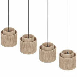 SMILLA Suspension Luminaires Trio Noir, 4 lumières