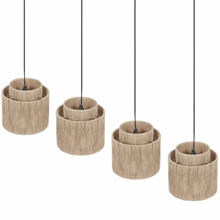 SMILLA Suspension Luminaires Trio Noir, 4 lumières
