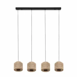 SMILLA Suspension Luminaires Trio Noir, 4 lumières