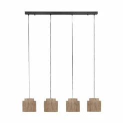 SMILLA Suspension Luminaires Trio Noir, 4 lumières