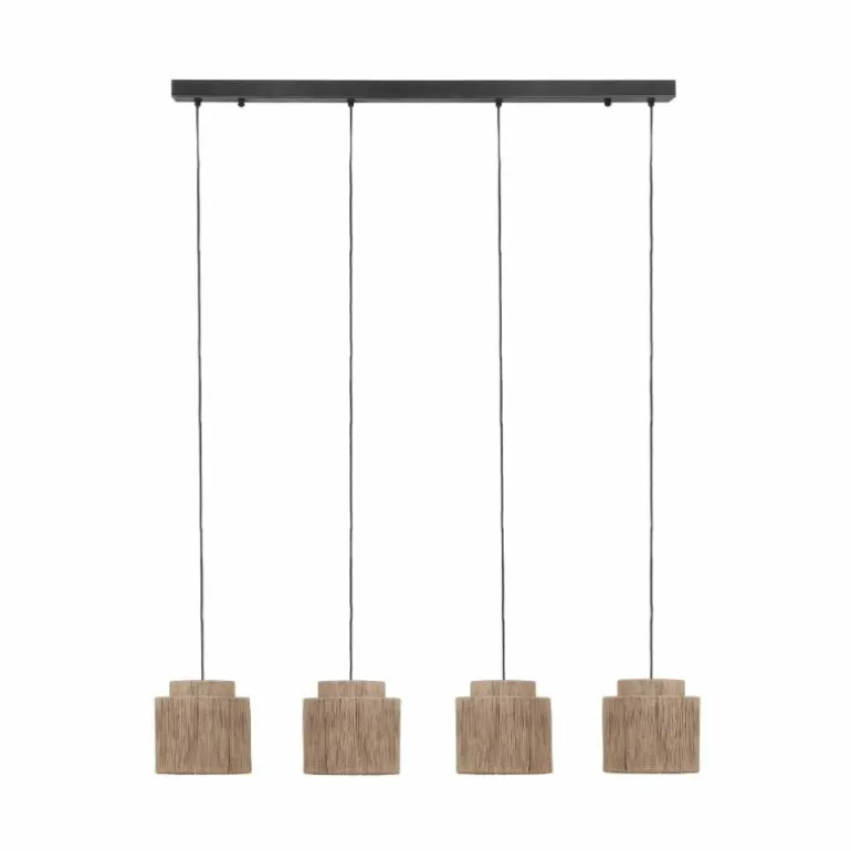SMILLA Suspension Luminaires Trio Noir, 4 lumières