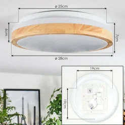 Sofo Plafonnier LED Blanc, 1 lumière