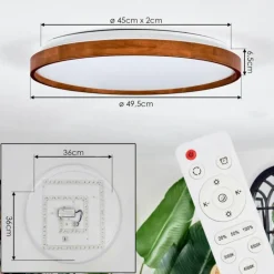 Sofo Plafonnier, Panel LED Blanc, 1 lumière, Télécommandes