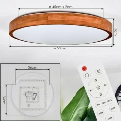 Sofo Plafonnier, Panel LED Blanc, 1 lumière, Télécommandes