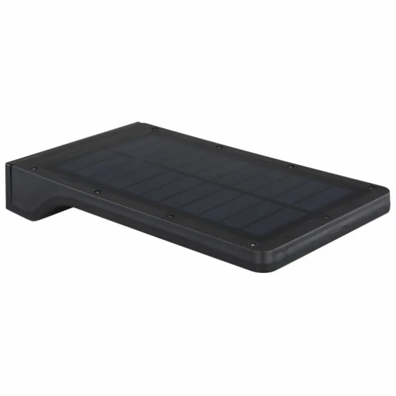 SOLAR Lampe murale d´extérieur, Lampe solaire Luminaires Globo Lighting LED Noir, Transparent, 42 lumières, Détecteur de mouvement