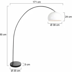 Solva Lampadaire Luminaires Steinhauer Noir, 1 lumière