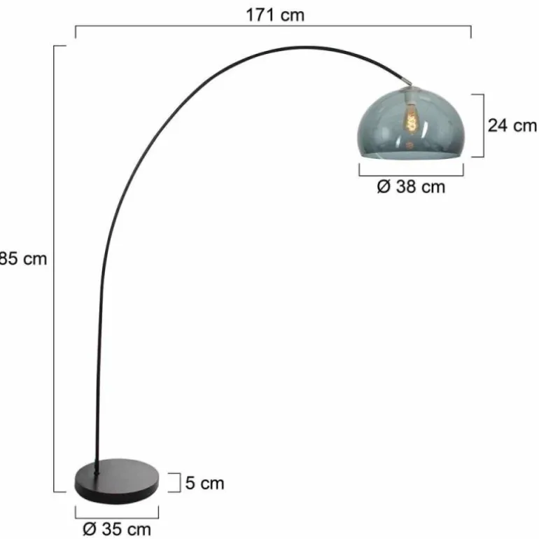 Solva Lampadaire Luminaires Steinhauer Noir, 1 lumière
