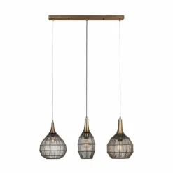 SORAYA Suspension Luminaires Trio Vieux laiton, 3 lumières