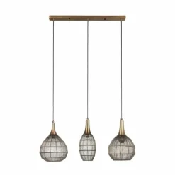 SORAYA Suspension Luminaires Trio Vieux laiton, 3 lumières