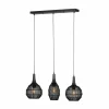 SORAYA Suspension Luminaires Trio Noir, 3 lumières
