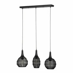 SORAYA Suspension Luminaires Trio Noir, 3 lumières