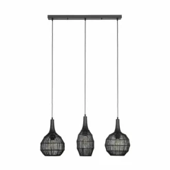 SORAYA Suspension Luminaires Trio Noir, 3 lumières