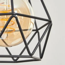 Soungou Suspension Écru, Noir, 4 lumières