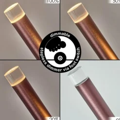 Specksta Lampadaire LED Cuivre, Noir, Argenté, 3 lumières