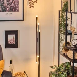 Specksta Lampadaire LED Cuivre, Noir, Argenté, 3 lumières