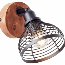 Spot Brilliant Avia Bois foncé, Noir, 1 lumière