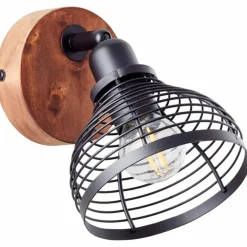 Spot Brilliant Avia Bois foncé, Noir, 1 lumière