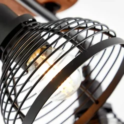 Spot Brilliant Avia Bois foncé, Noir, 2 lumières