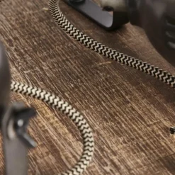 Spot Brilliant Carmen Wood Acier inoxydable, 4 lumières