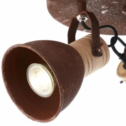 Spot Brilliant Frieda Bois foncé, Rouille, 3 lumières