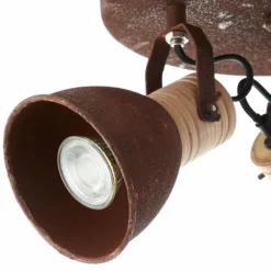 Spot Brilliant Frieda Bois foncé, Rouille, 3 lumières