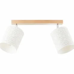 Spot Brilliant Galance Bois clair, 2 lumières