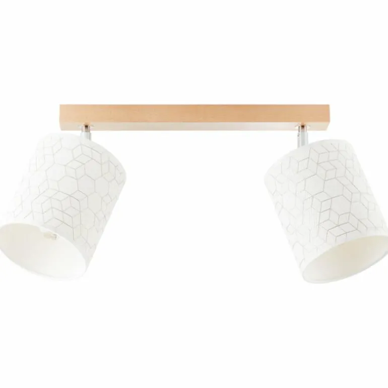 Spot Brilliant Galance Bois clair, 2 lumières