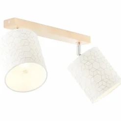 Spot Brilliant Galance Bois clair, 2 lumières