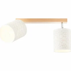 Spot Brilliant Galance Bois clair, 2 lumières