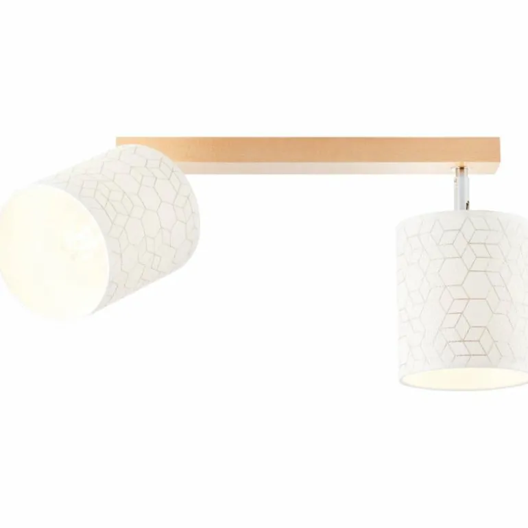 Spot Brilliant Galance Bois clair, 2 lumières