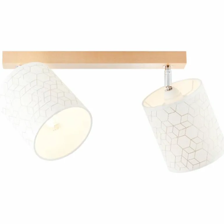 Spot Brilliant Galance Bois clair, 2 lumières